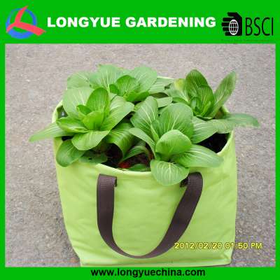 Colorful convenient handled fabric garden grow bags